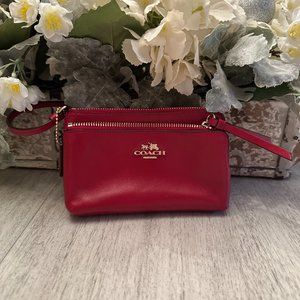 Coach- Small Red Wristlet